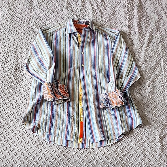 Robert Graham men's casual shirt. Large. - Picture 1 of 6